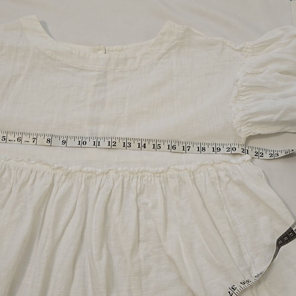 Free People White Cotton Peasant Babydoll Top - Picture 6 of 9